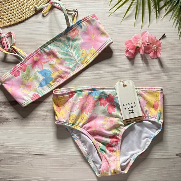 Billabong Brighter Days Floral Girls’ Bikini Set - Picture 4 of 11